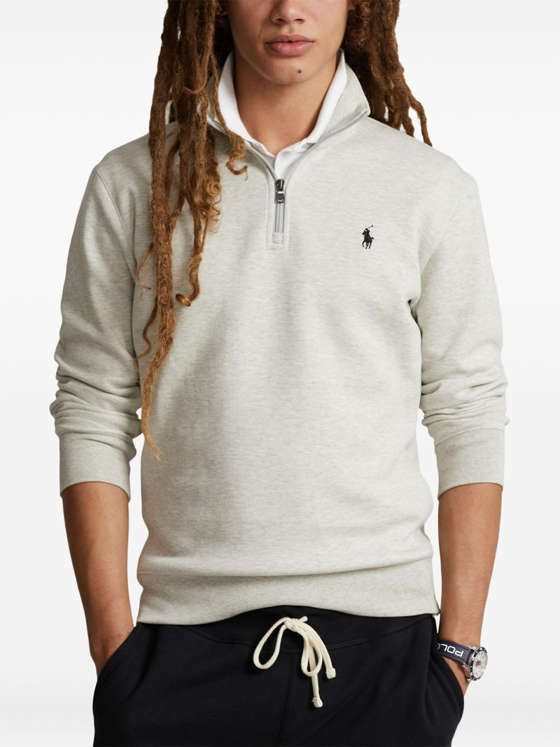 embroidered-logo sweatshirt 3