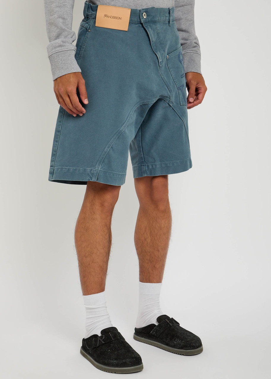 JW Anderson Twisted Workwear Canvas Shorts - 2