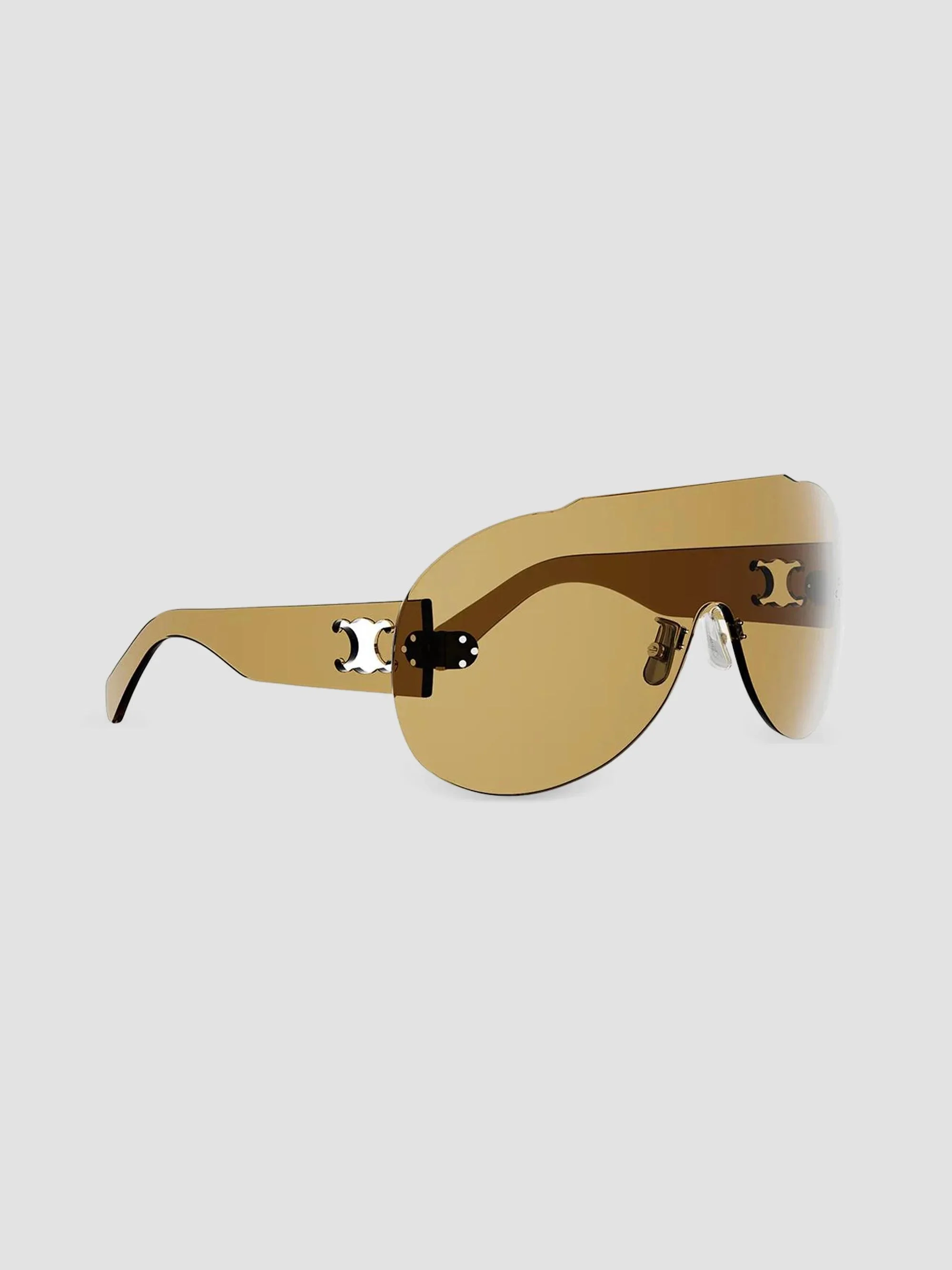 Women's Défilé Mask Sunglasses - Brown - 1