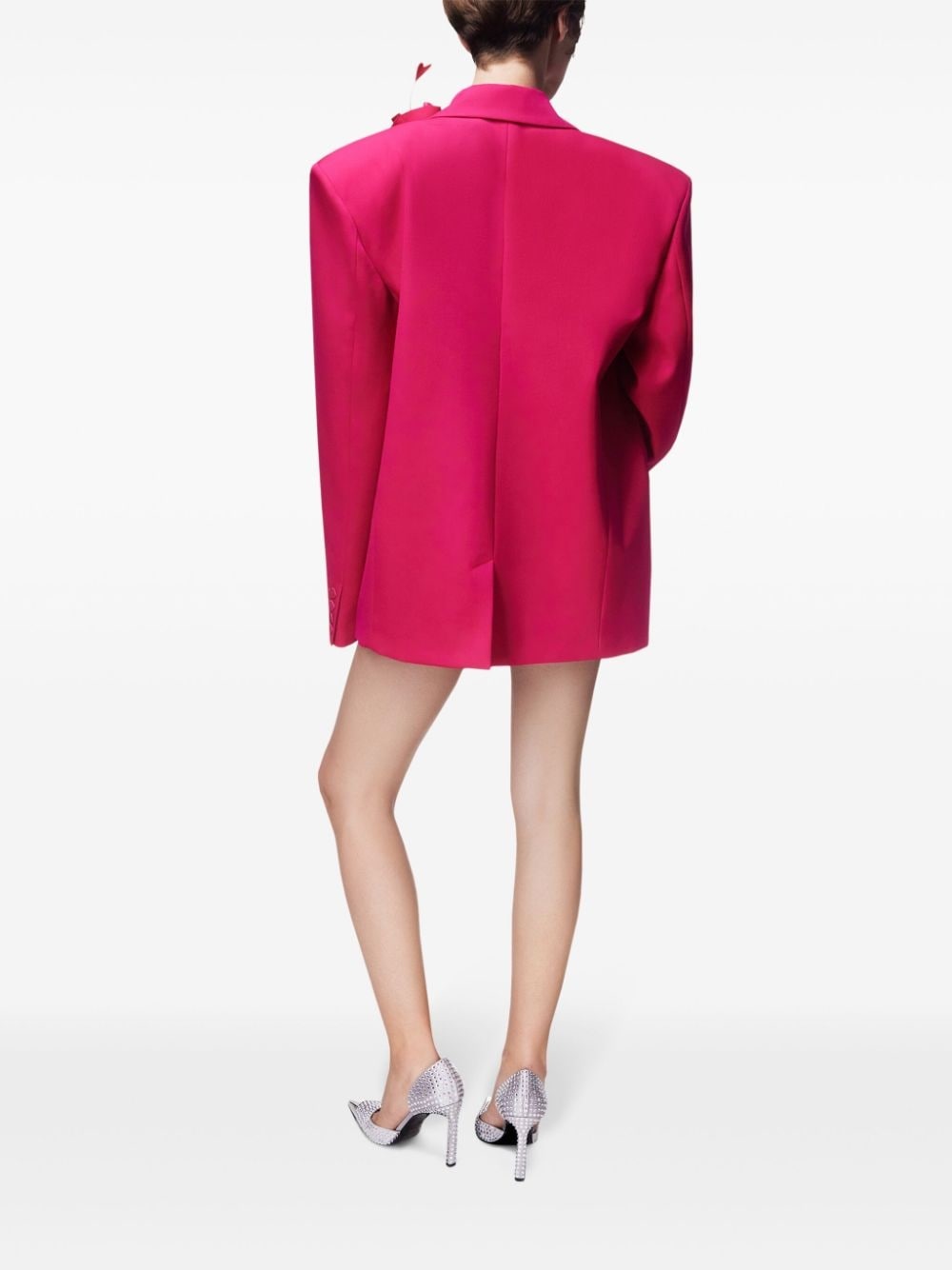 Flower Corsage oversized blazer - 4