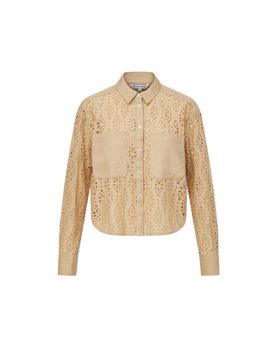 ADERES COTTON EYELET SHIRT - 1