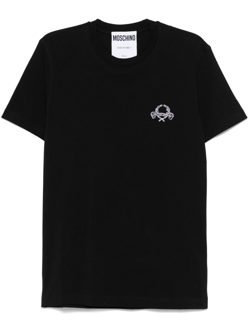 logo-embroidered T-shirt 1