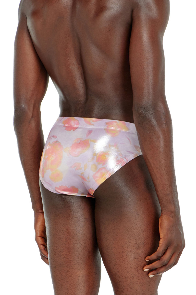 METALLIC SWIM BRIEFS WITH FLORAL PRINT 4