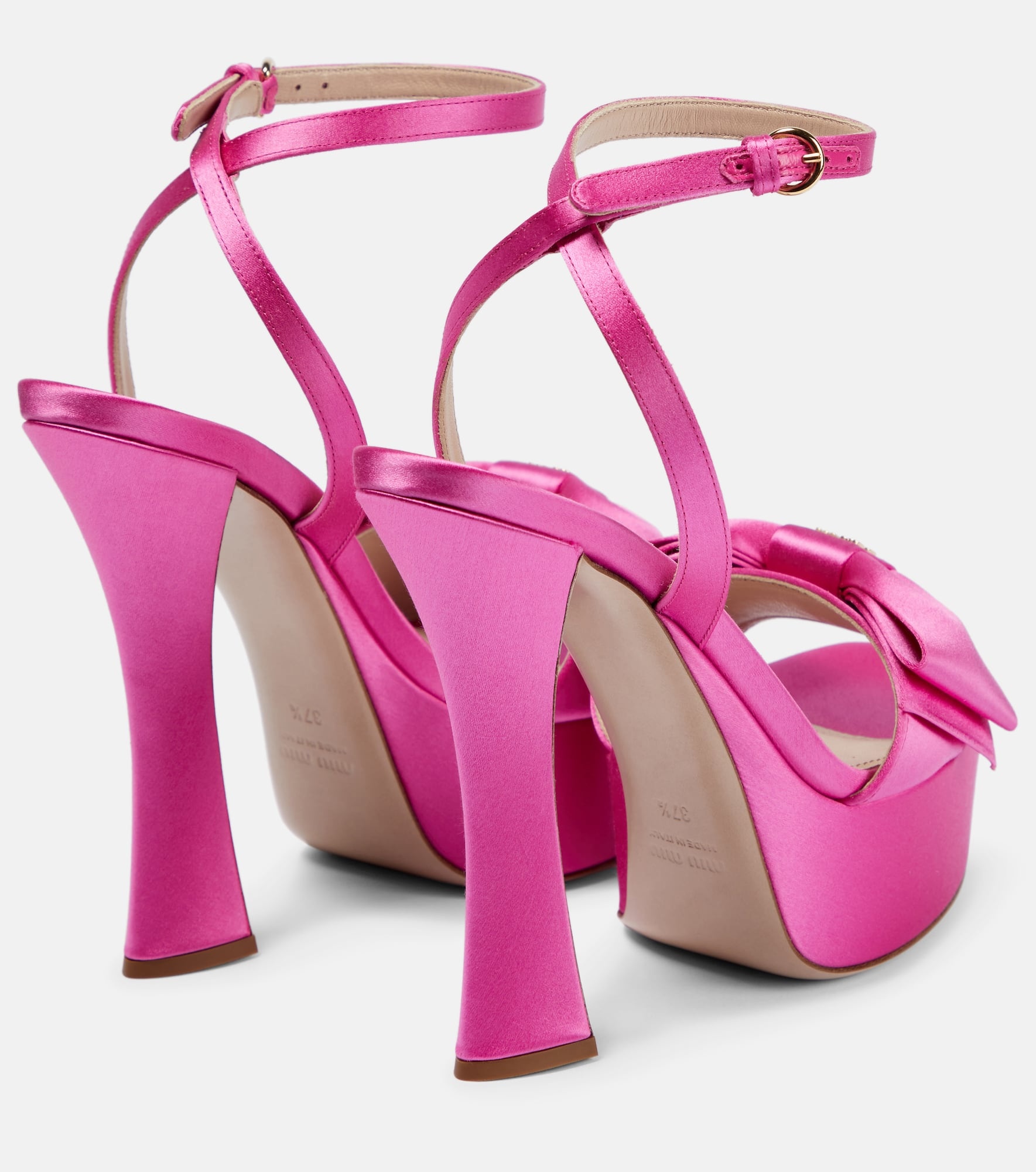 Satin platform sandals - 3
