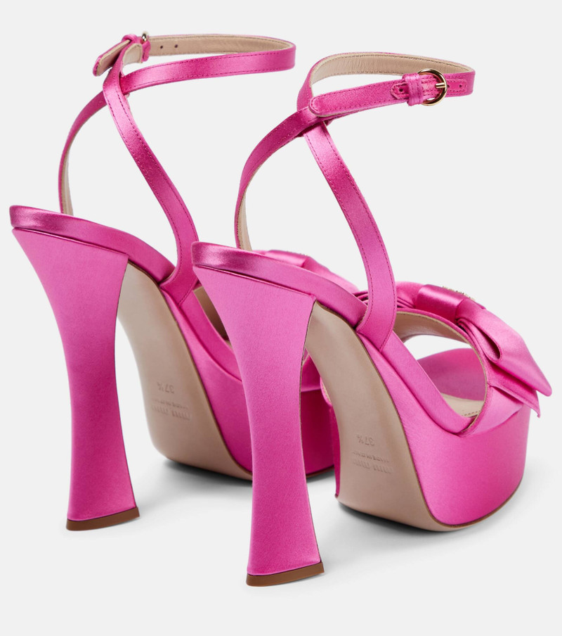 Miu Miu Satin platform sandals outlook