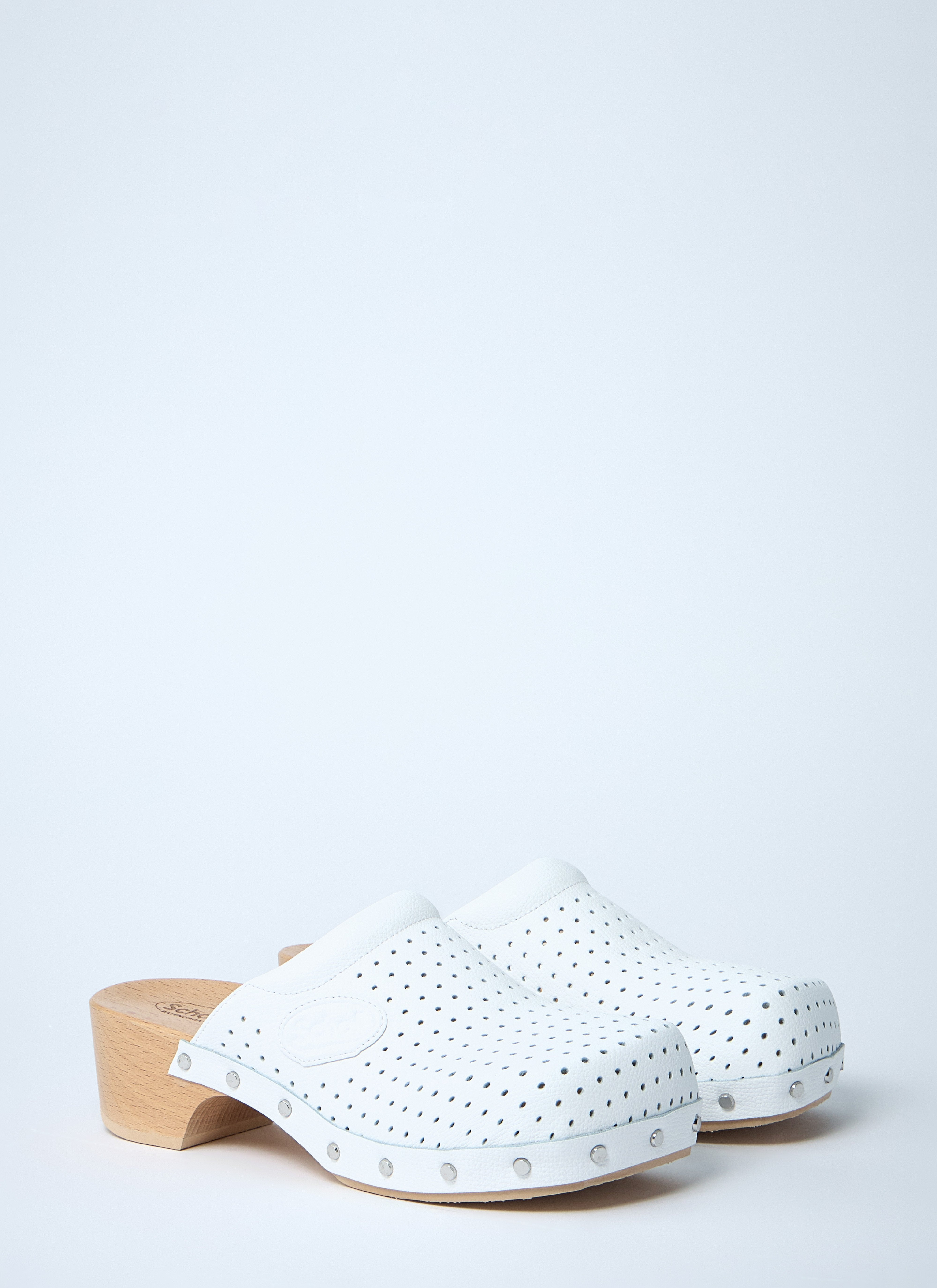 Balenciaga Women Perforated Heeled Clogs - 2