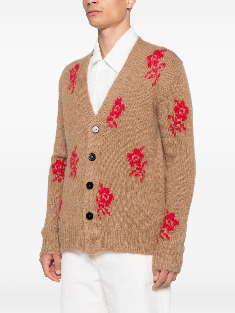 rose-detailed cardigan 3