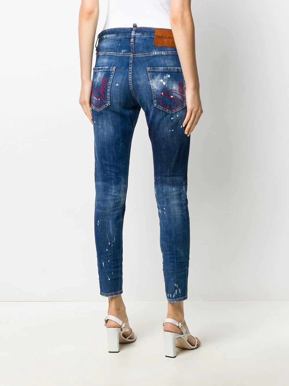 distressed skinny jeans - 4