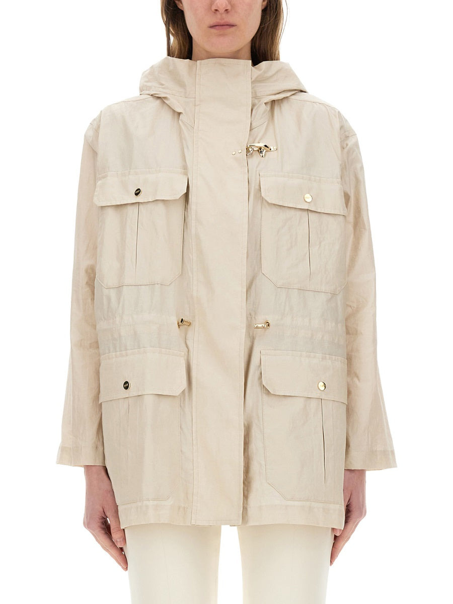 FAY - Fay Women Linen And Cotton Canvas Parka - 1