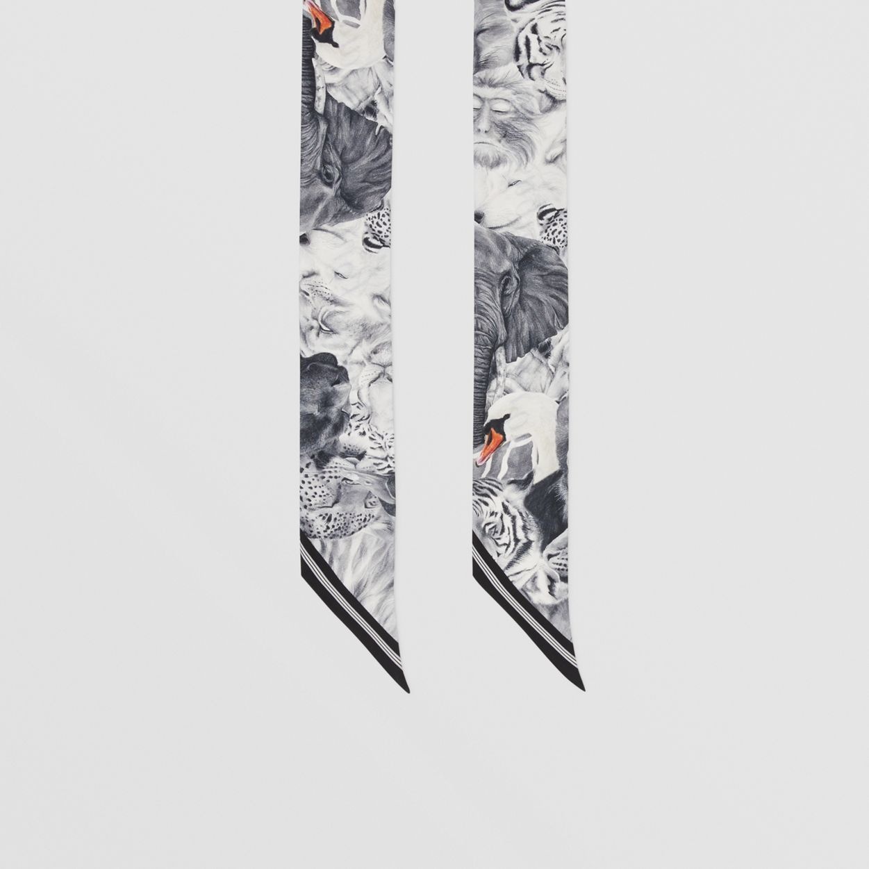 Animalia and Logo Print Silk Skinny Scarf - 5