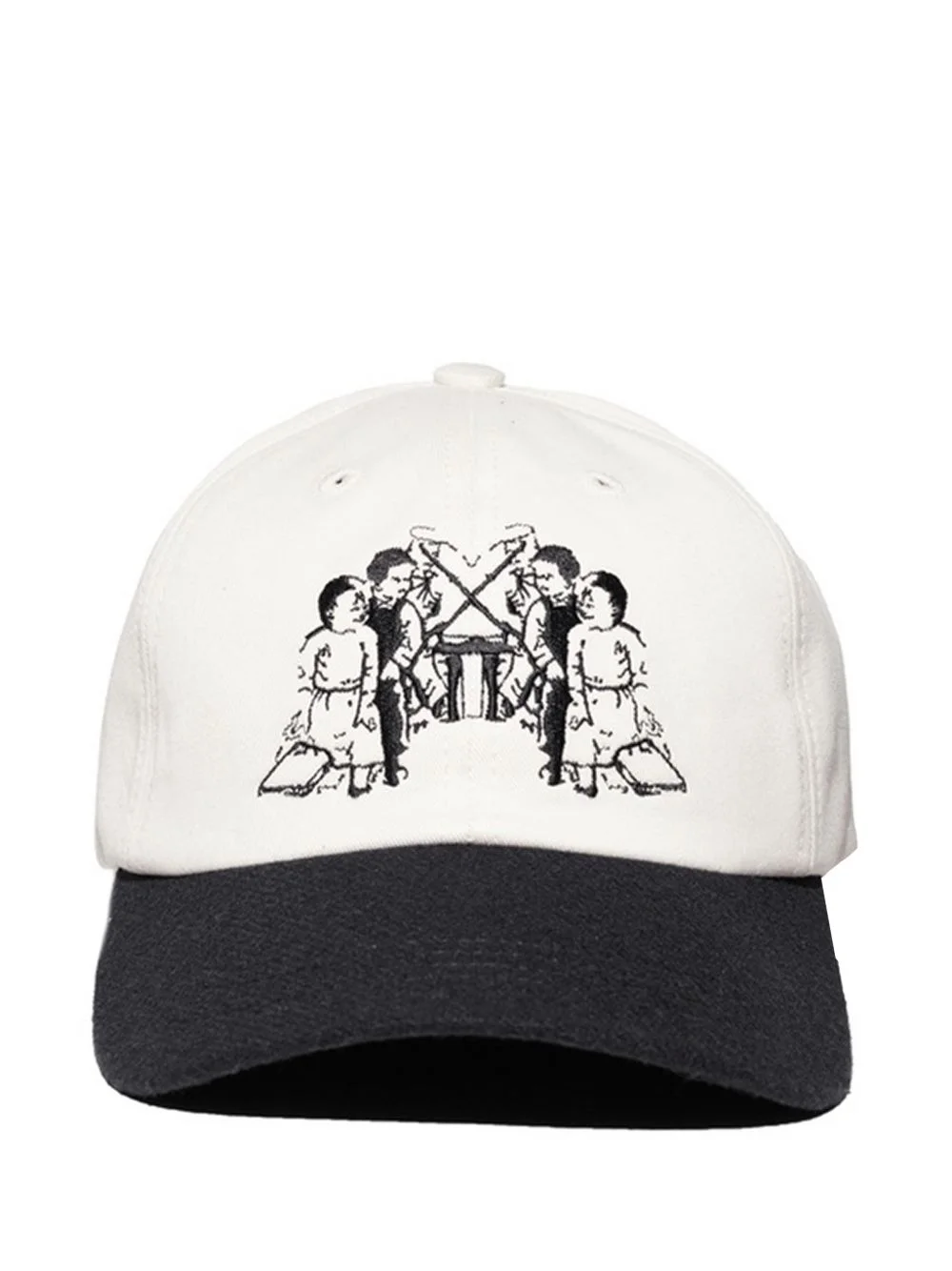 graphic-print panelled baseball cap - 1