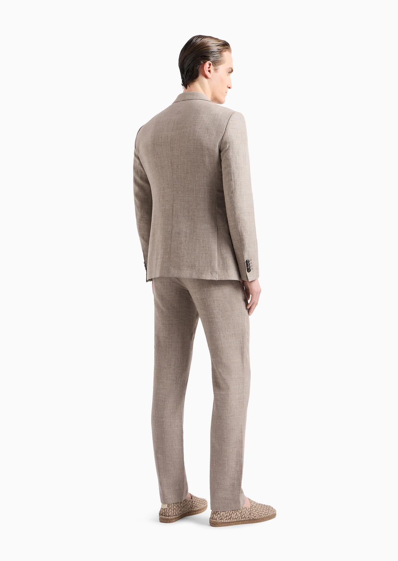 Single-breasted Soho line suit in linen and virgin wool - 3