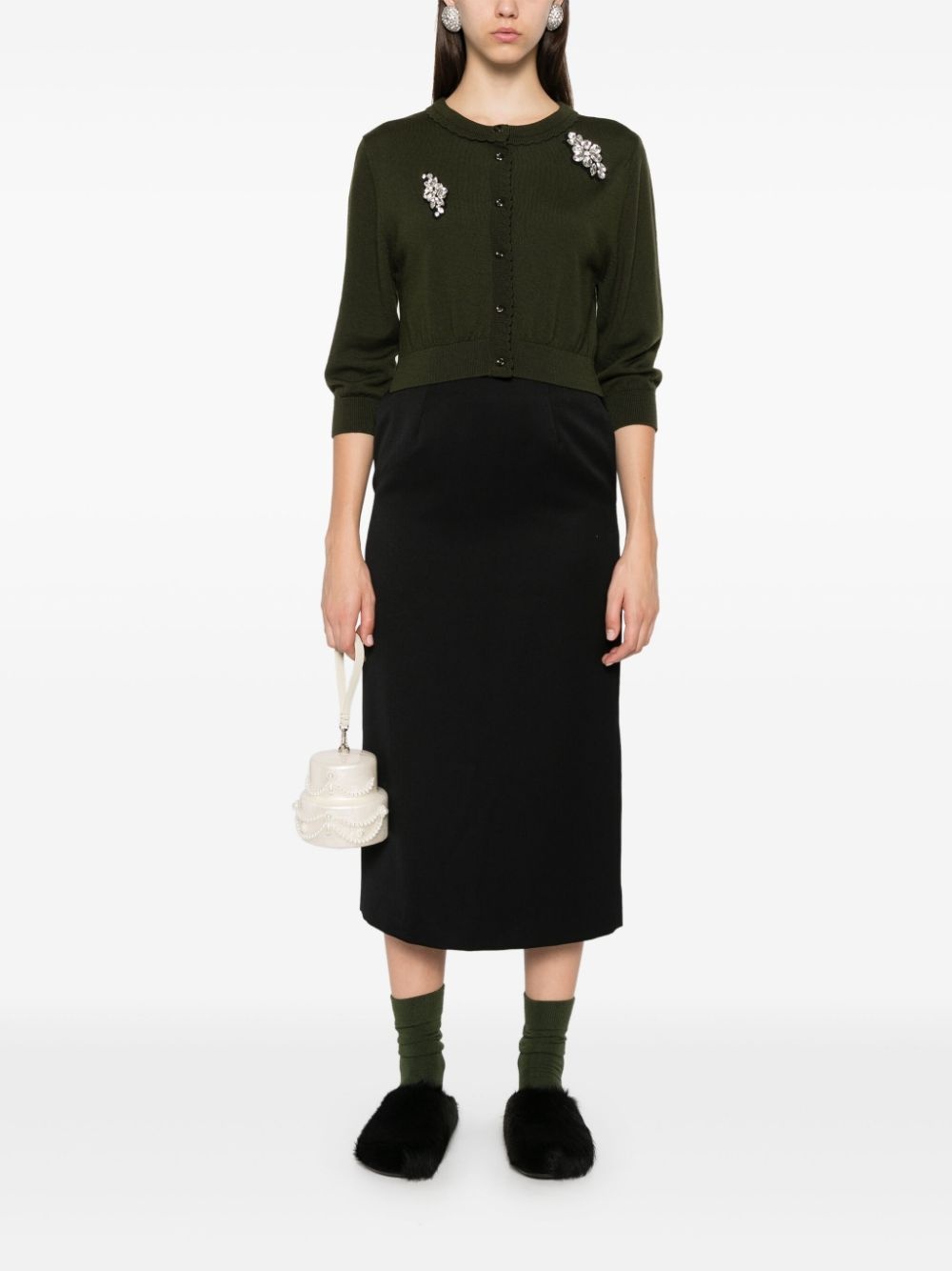 flap-detail midi skirt - 2