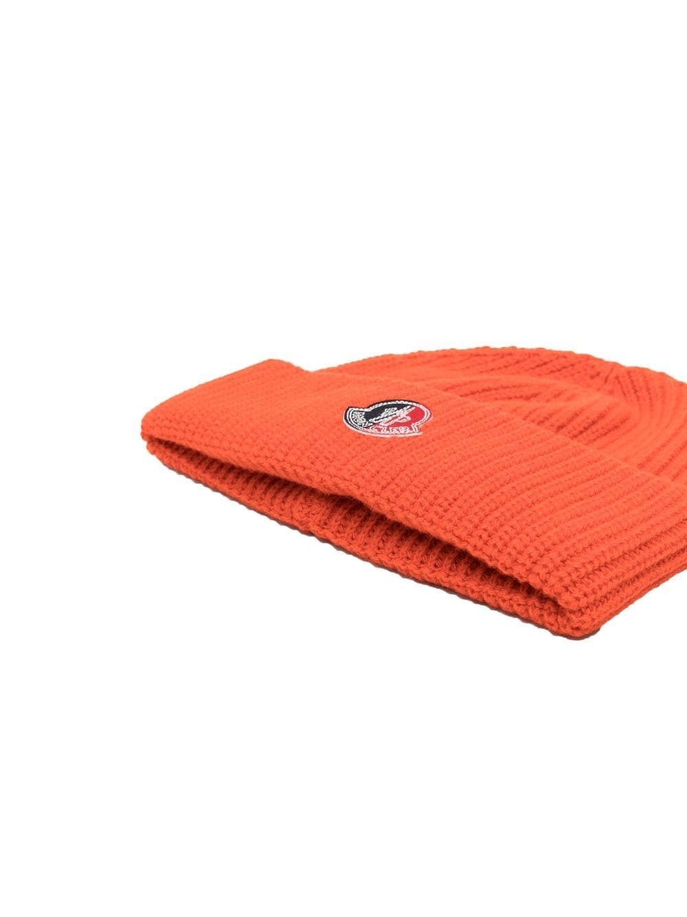 logo-patch wool beanie - 2