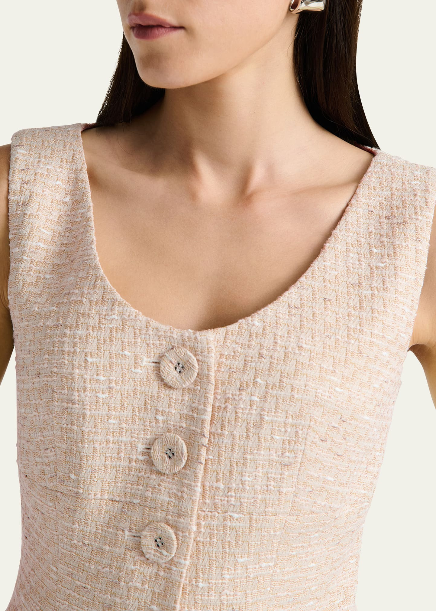 Eloise Sleeveless Tweed Top - 5