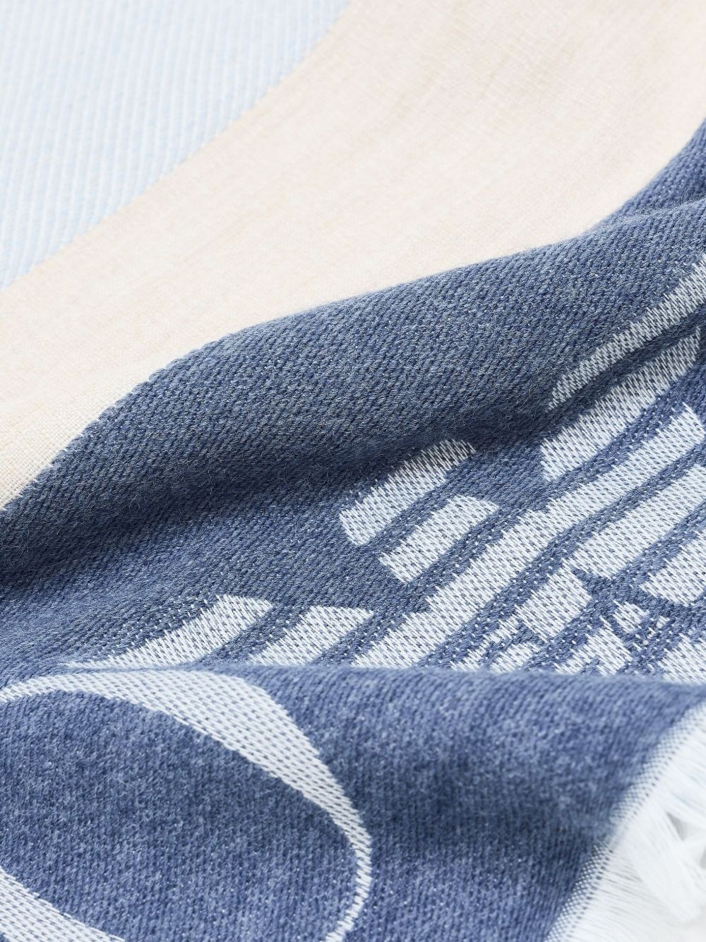 logo-embellished striped scarf - 2