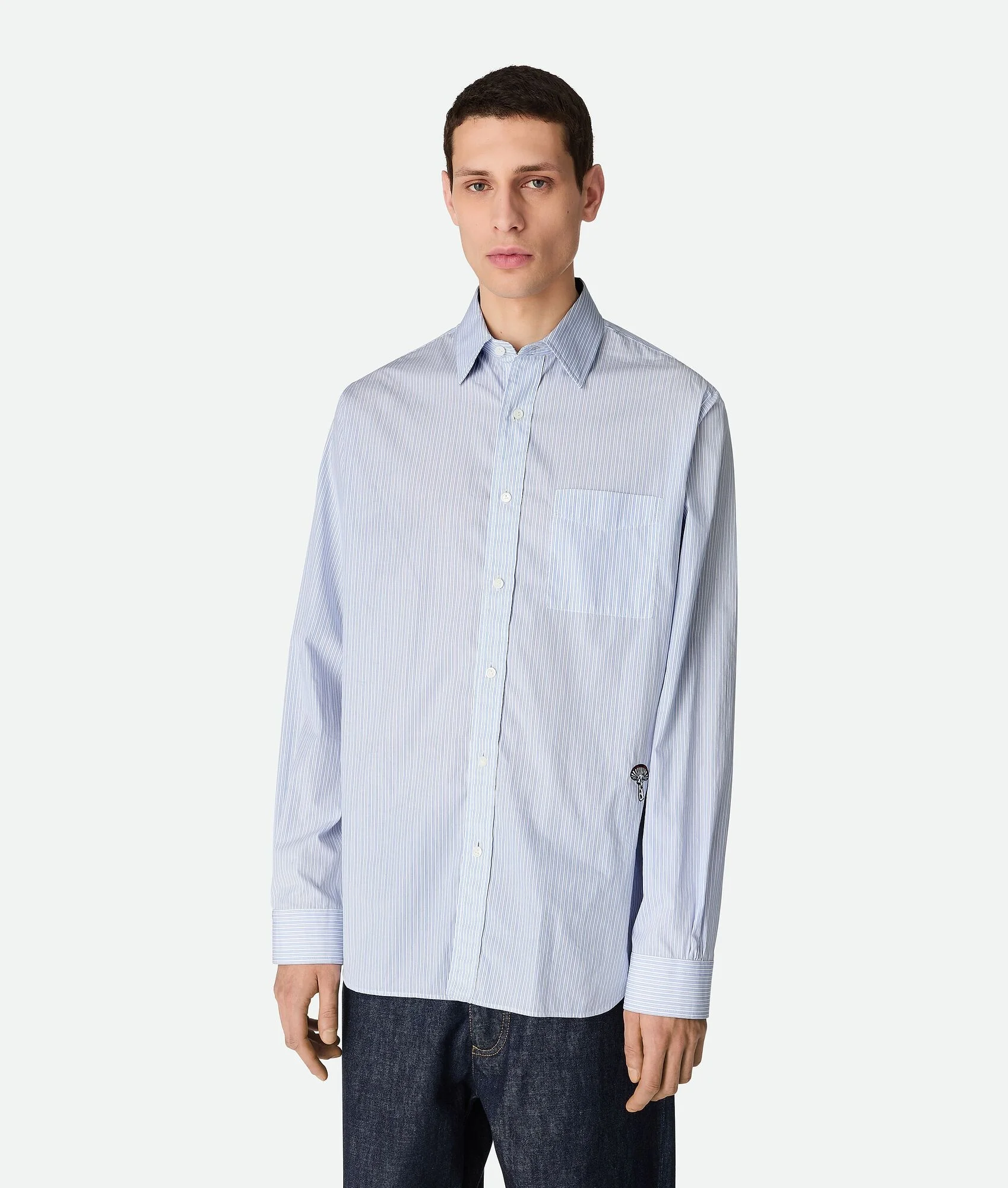 Stripe Cotton Poplin Shirt - 1