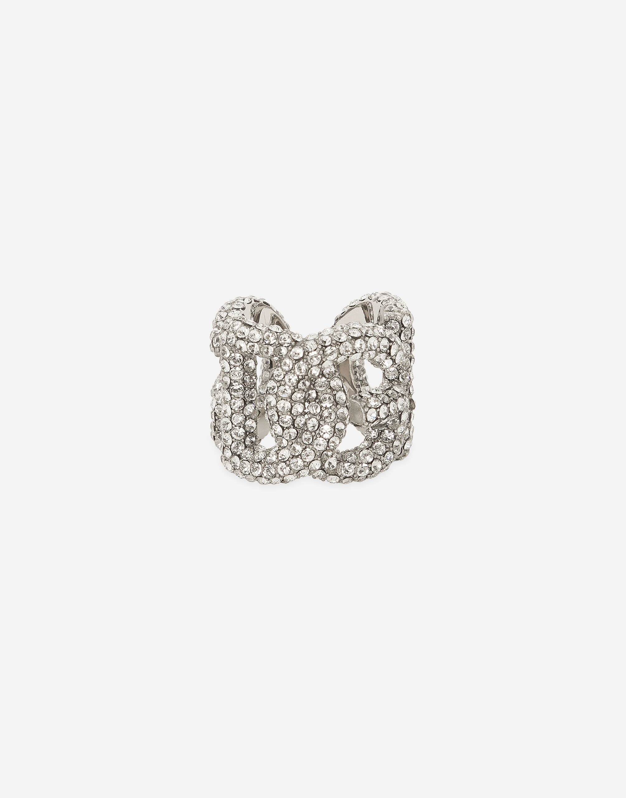 Rhinestone ring with DG logo - 1