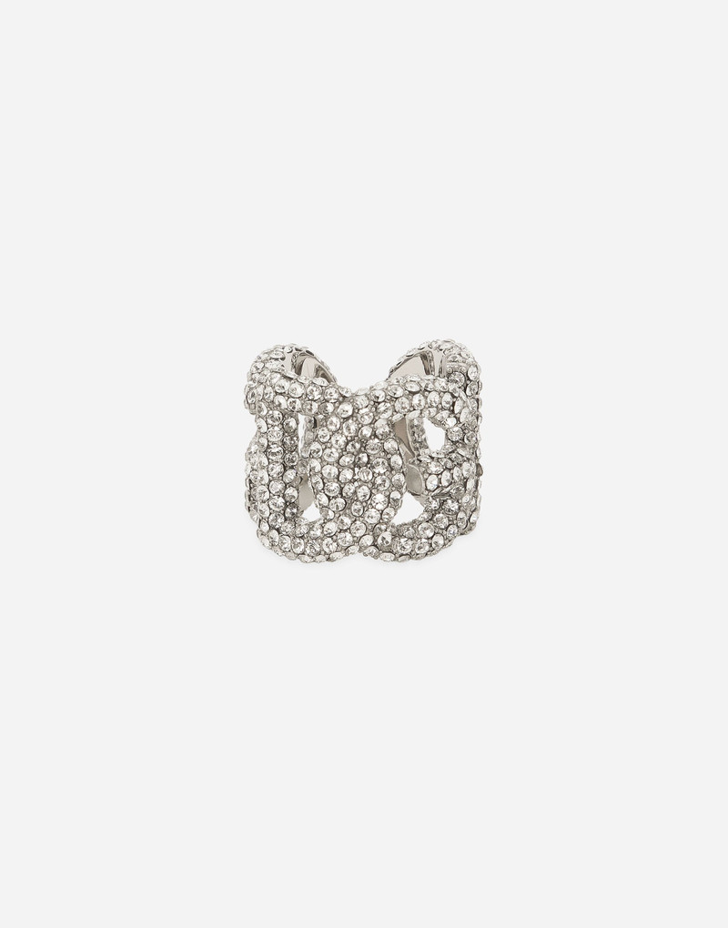 Rhinestone ring with DG logo 1