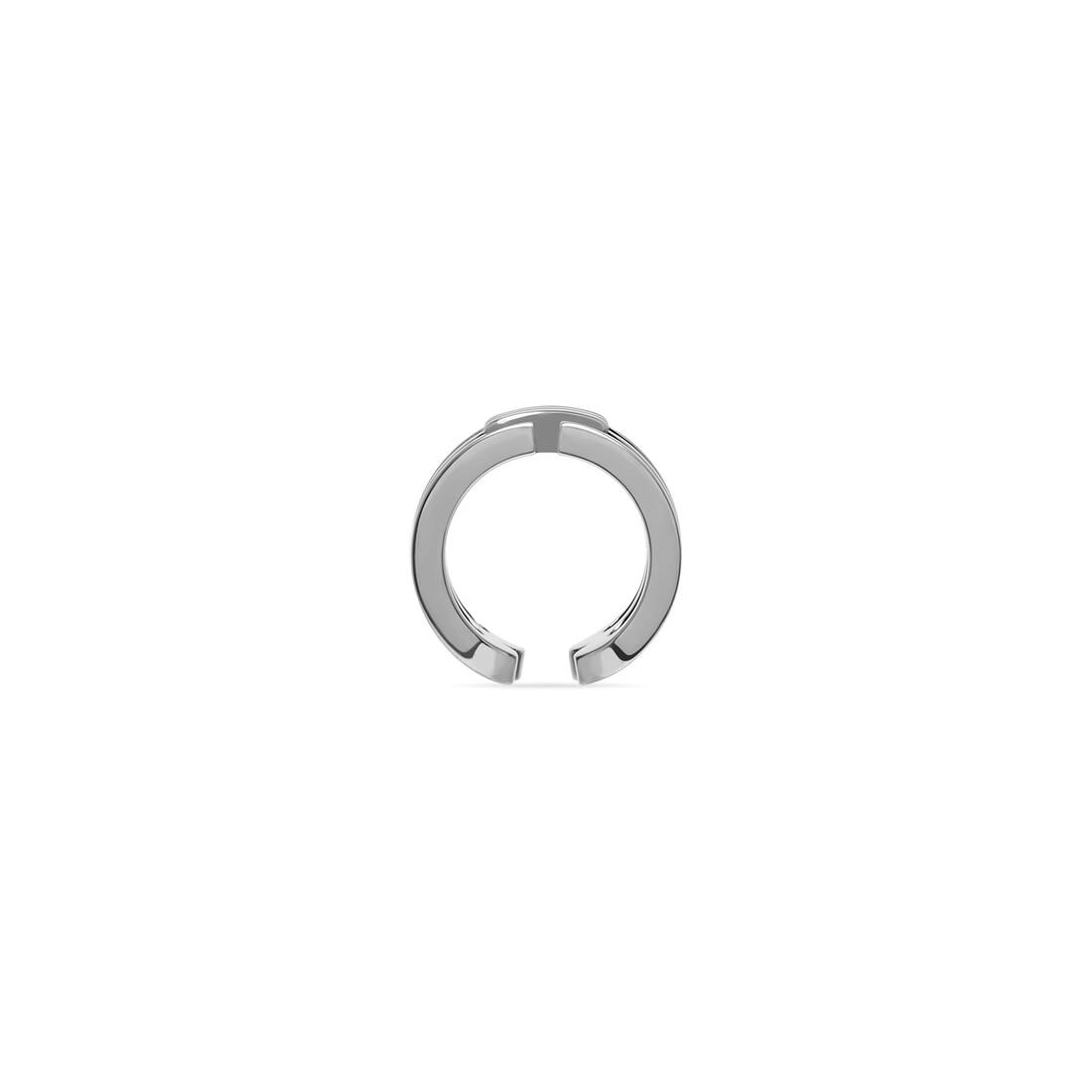 Bb Icon Open Ring  in Antique Silver - 3