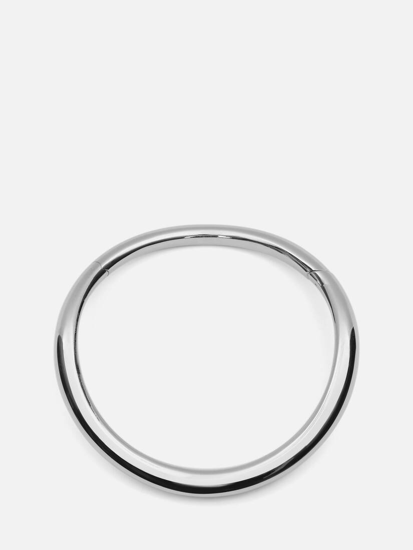 Tubular Choker in Antique Silver - 1