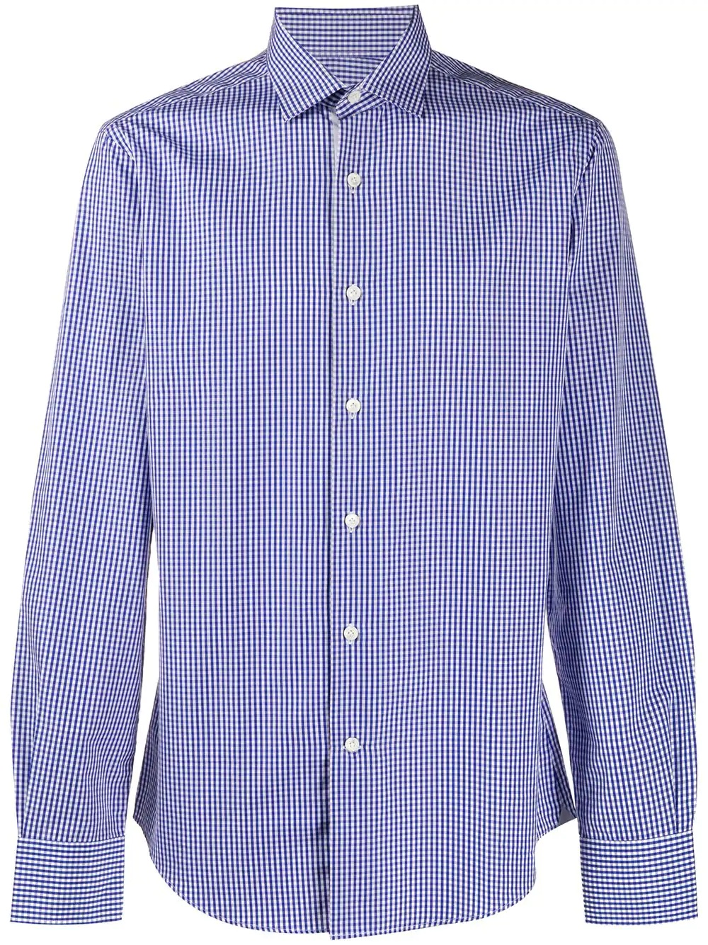 micro check print shirt - 1