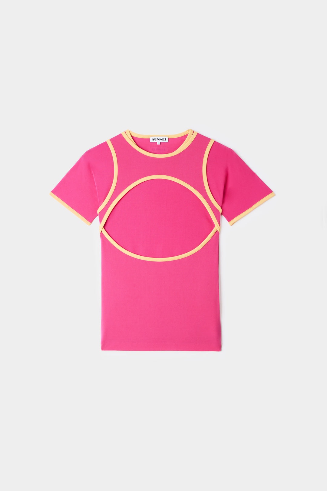 SUPER STRETCH COMBINED T-SHIRT / hot pink - 2