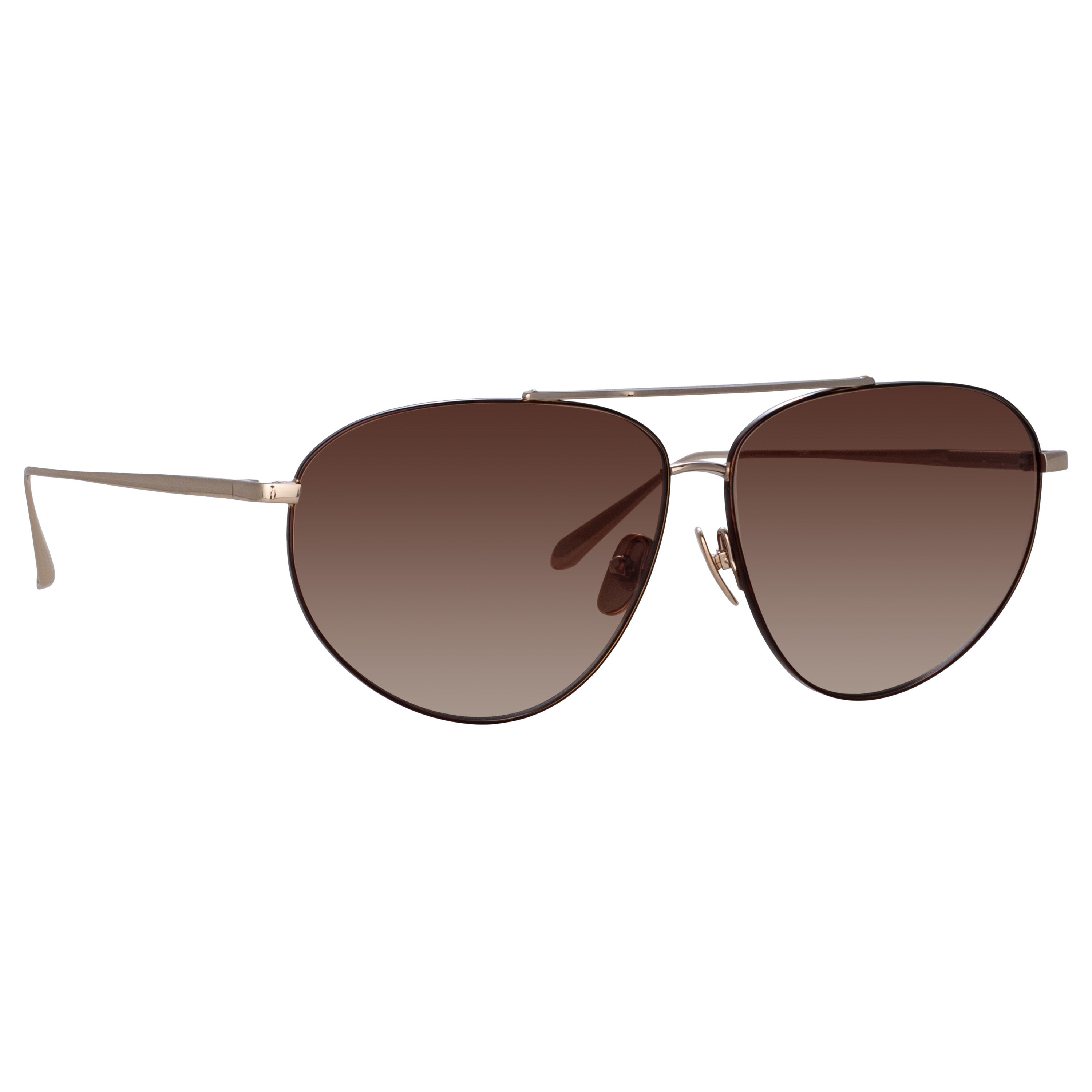 GABRIEL OVERSIZED SUNGLASSES IN LIGHT GOLD - 2