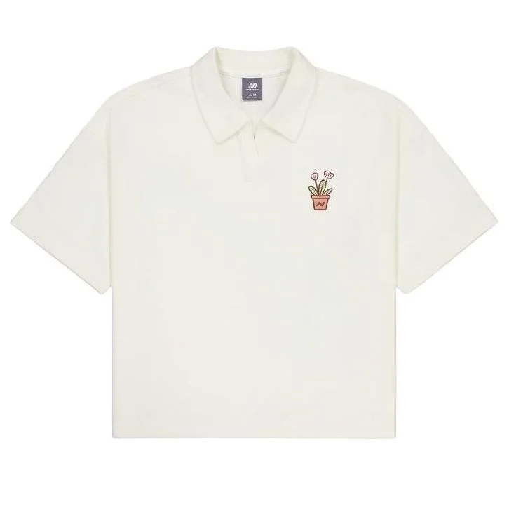(WMNS) New Balance Floral Print Polo 'Ivory' NFE26112-IV - 1