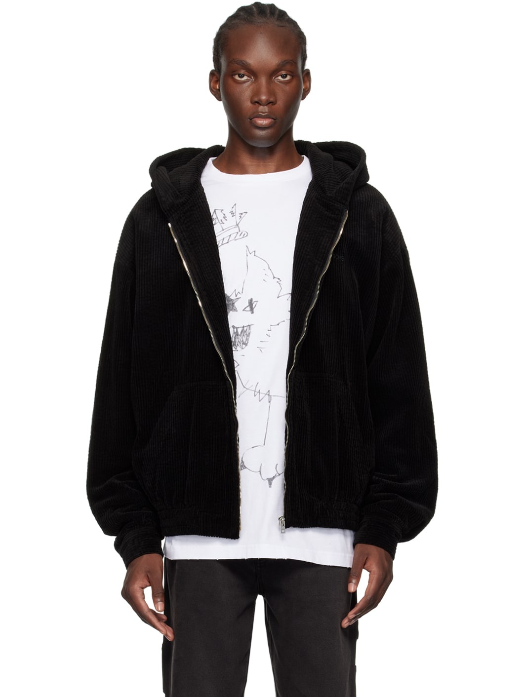 Black Zip Hoodie - 1