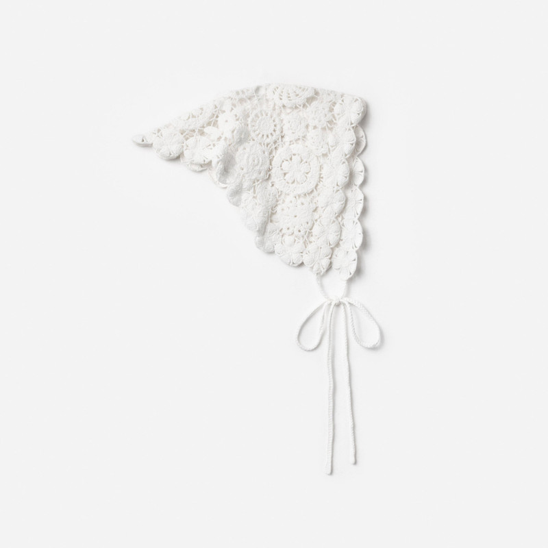 White Crochet Bandana 1