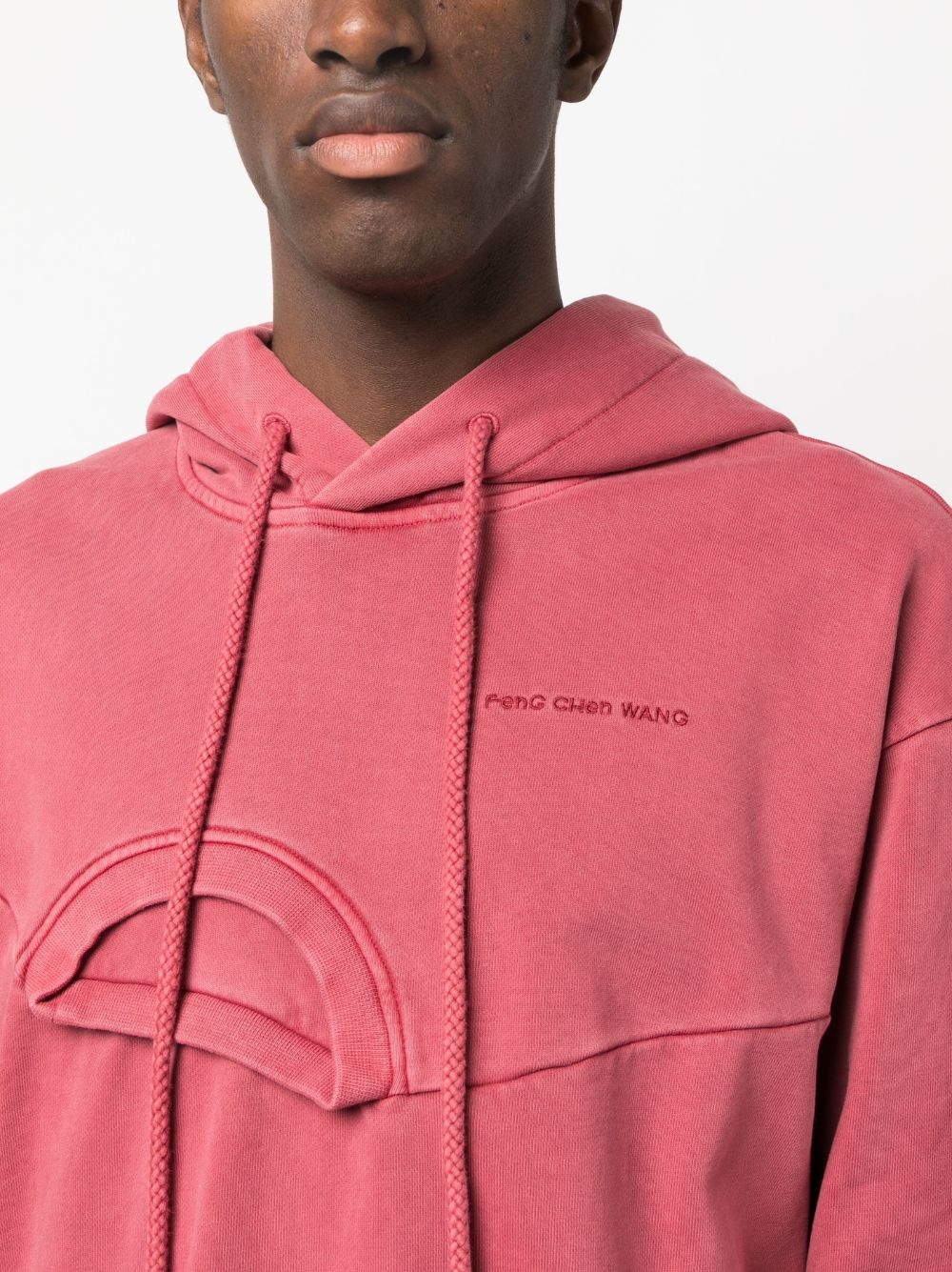 Double-collar cotton hoodie - 5