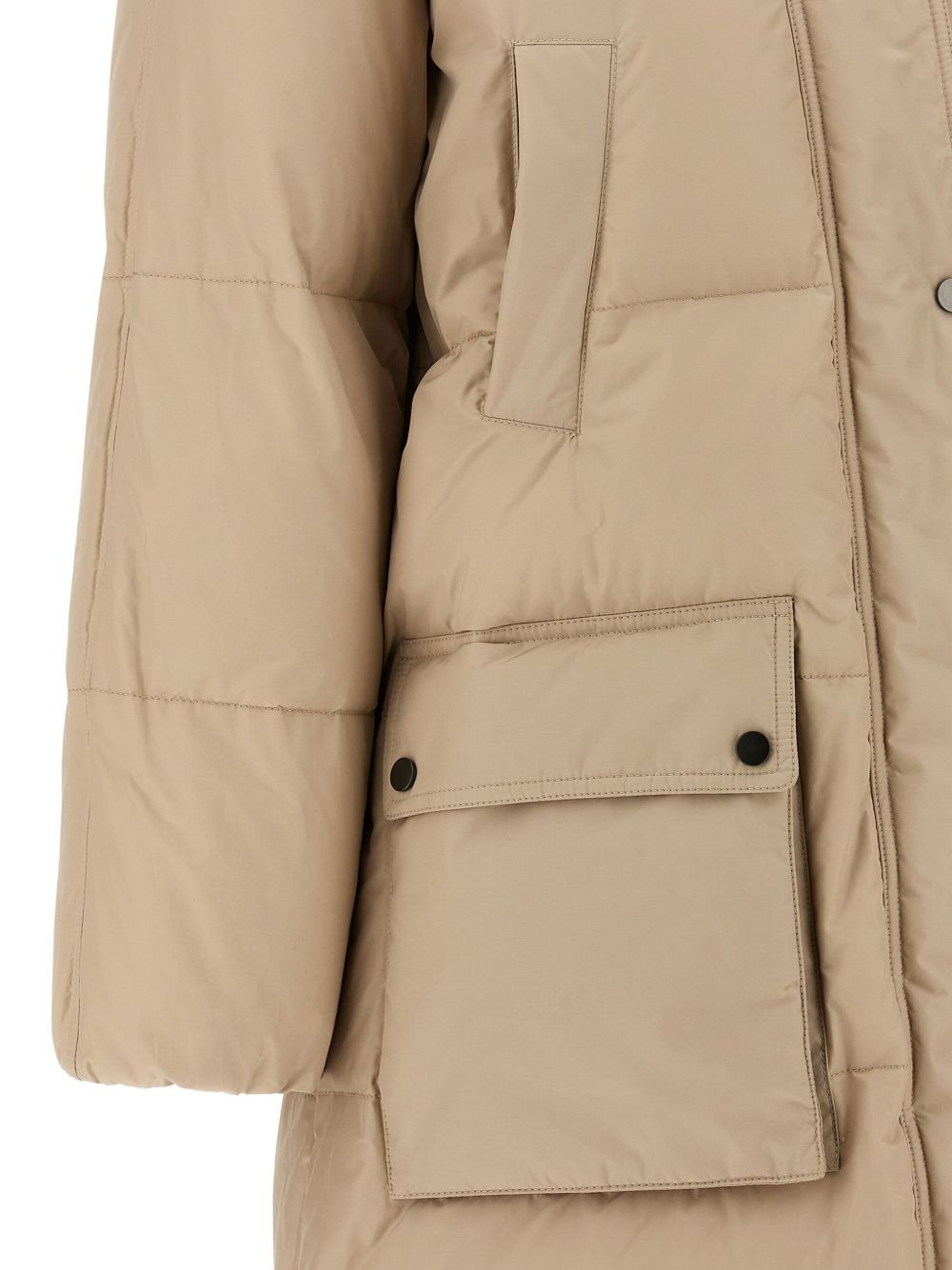 quilted hooded down coat - 4
