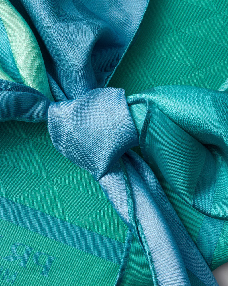 Prada Printed silk twill halter top outlook