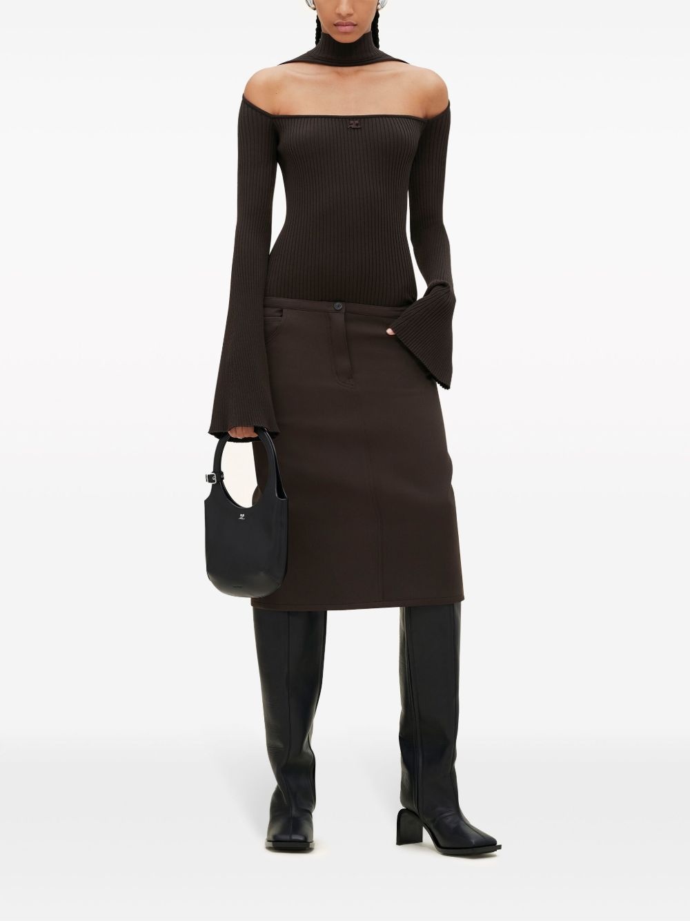 low-waist midi skirt - 2