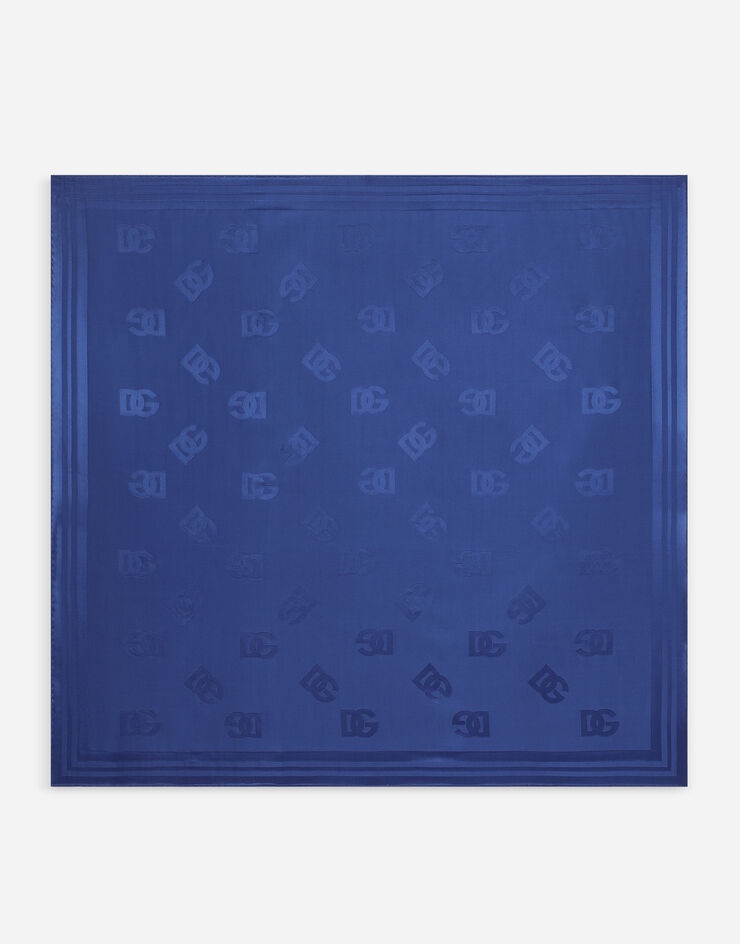 Twill jacquard scarf with DG logo (90 x 90) - 1