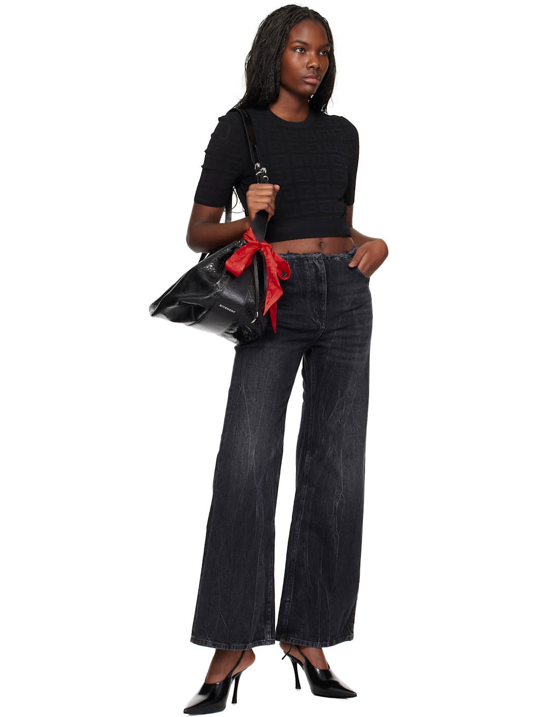 Black Medium Pumpkin Bag - 4