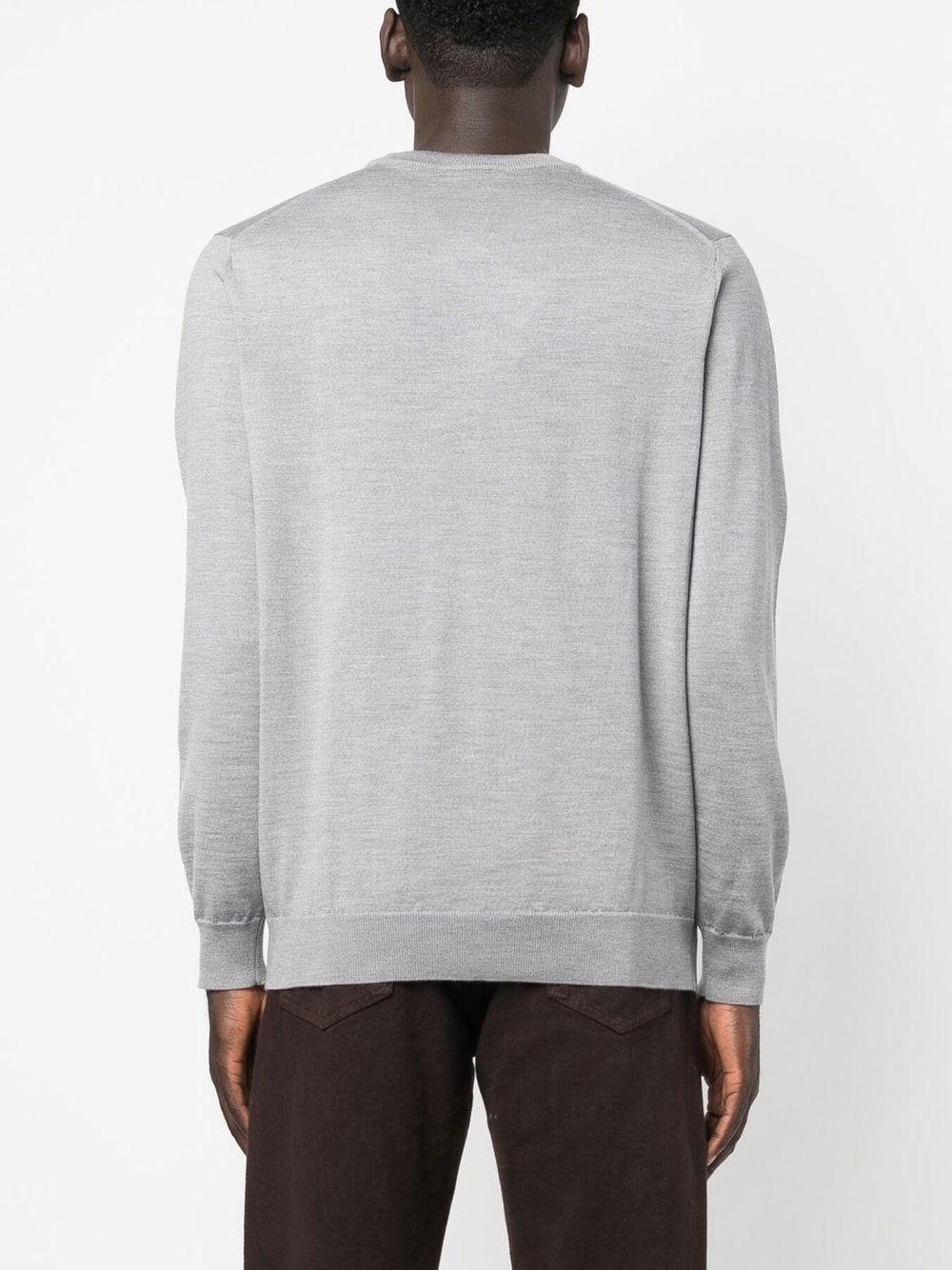 logo-patch crew neck jumper - 4