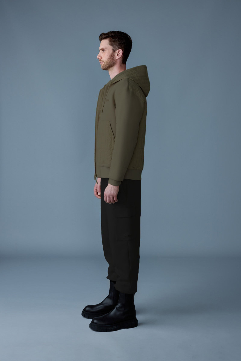 CRUZ Zip-up Hybrid vertical quilt hoodie 3