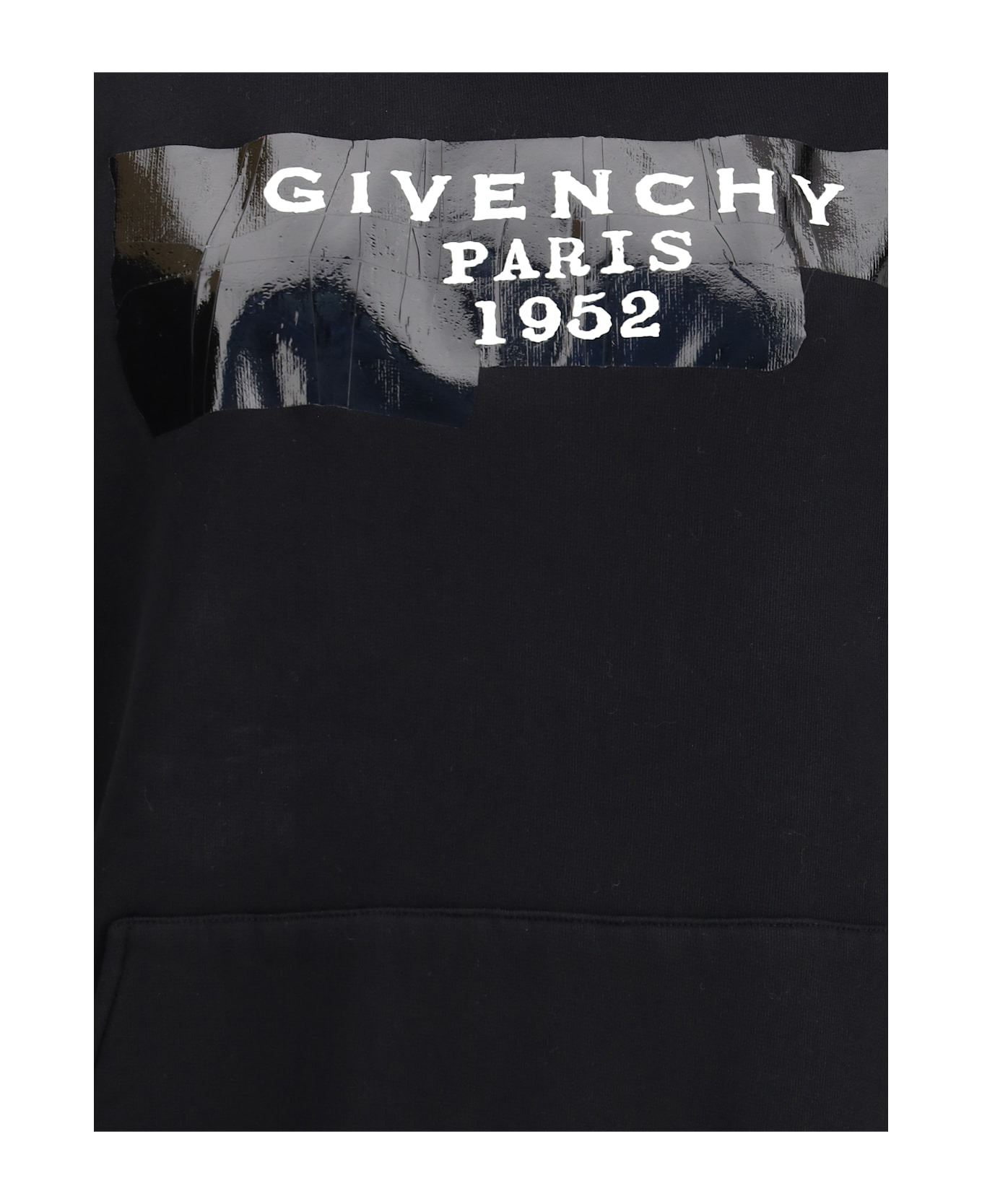 Gauzy Fabric Hoodie With Givenchy Tape - 3