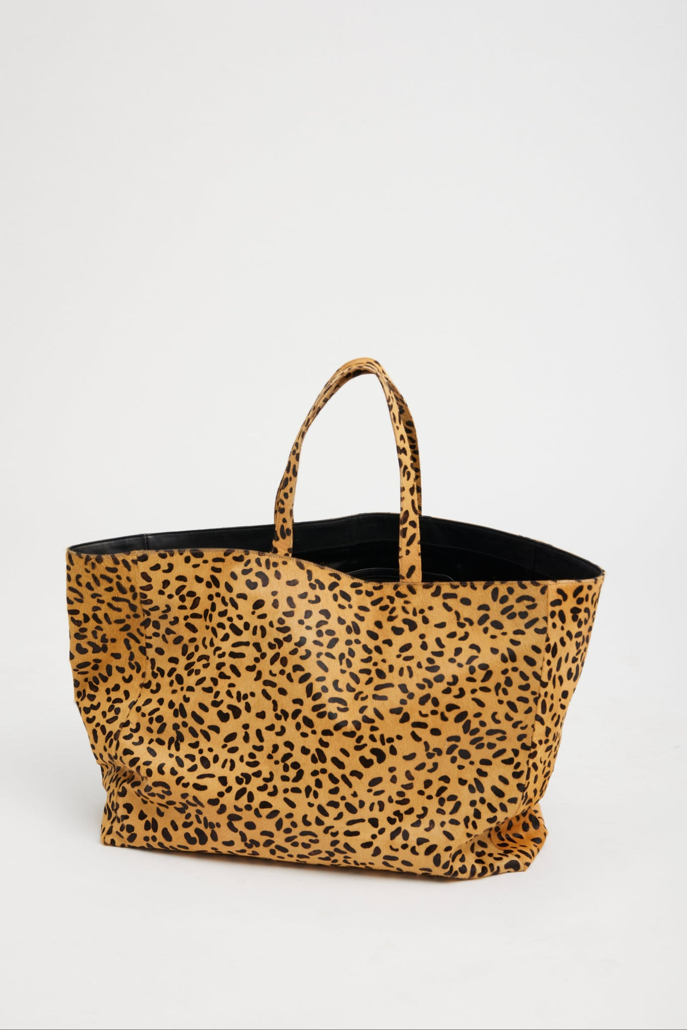 CHEETAH SUEDE LARGE CLASSIC TOTE - 4