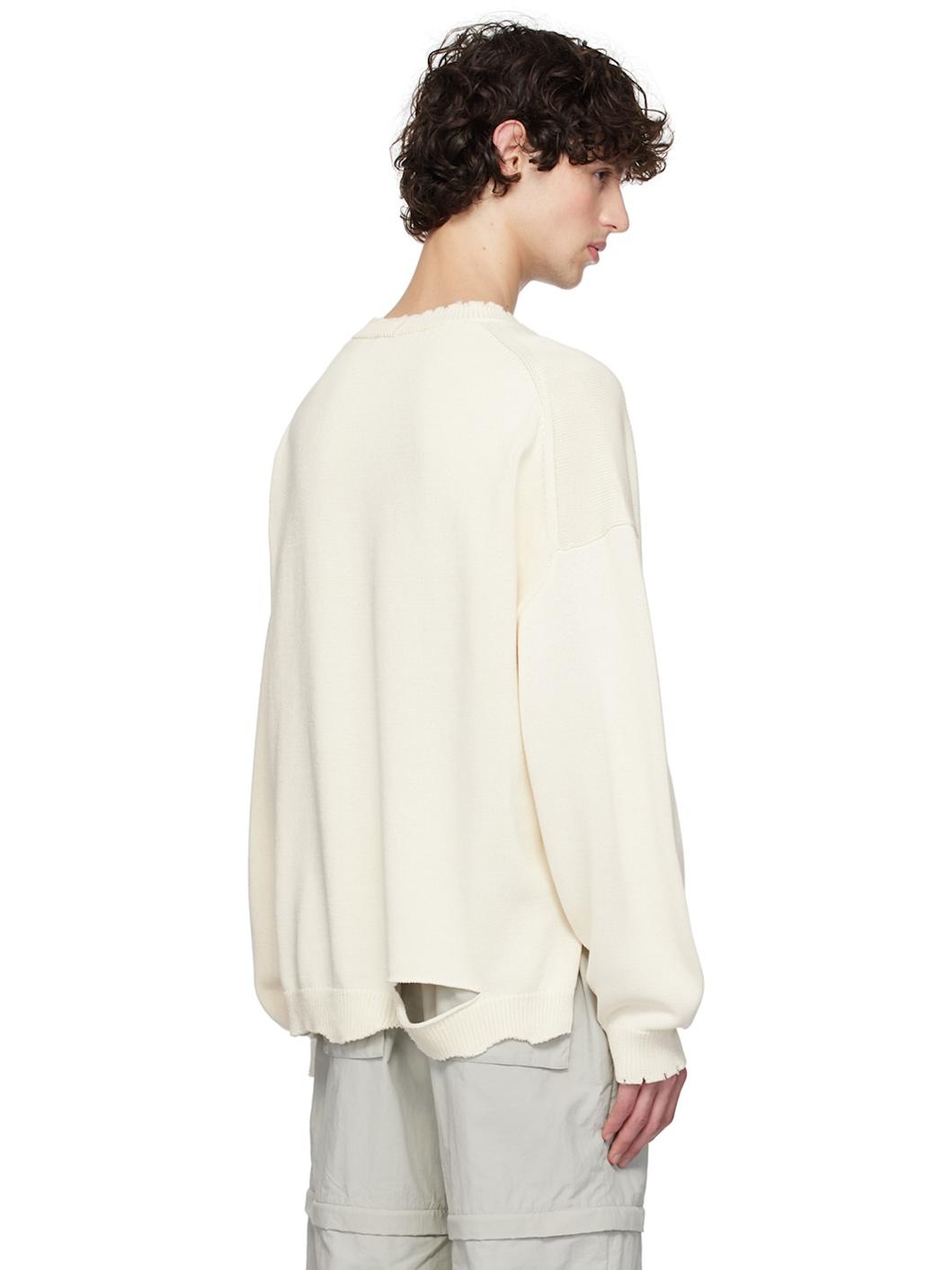 Off-White Distressed Sweater - 3