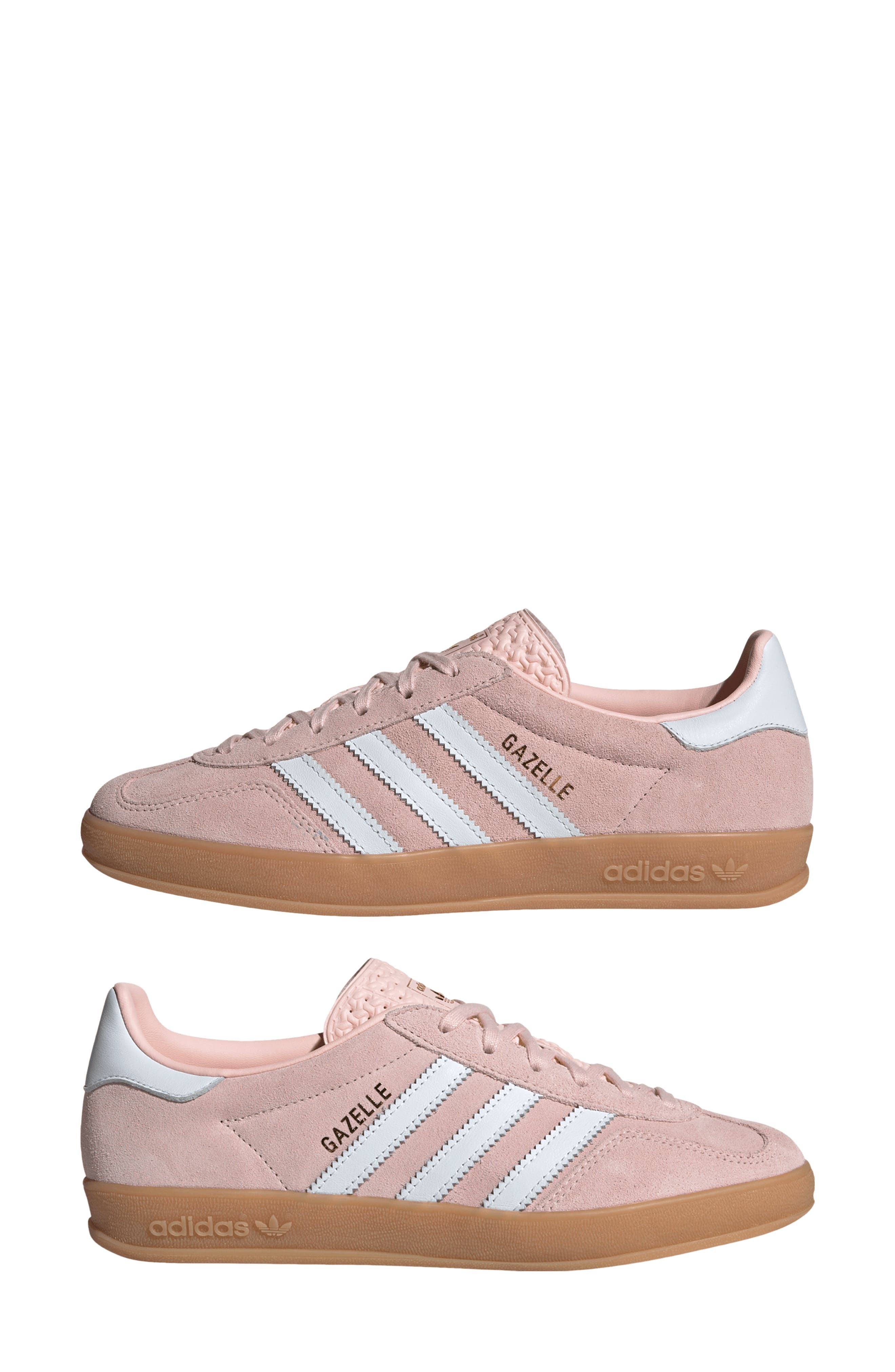 adidas Gazelle Indoor Sneaker in Sandy Pink/White/Gum at Nordstrom - 6