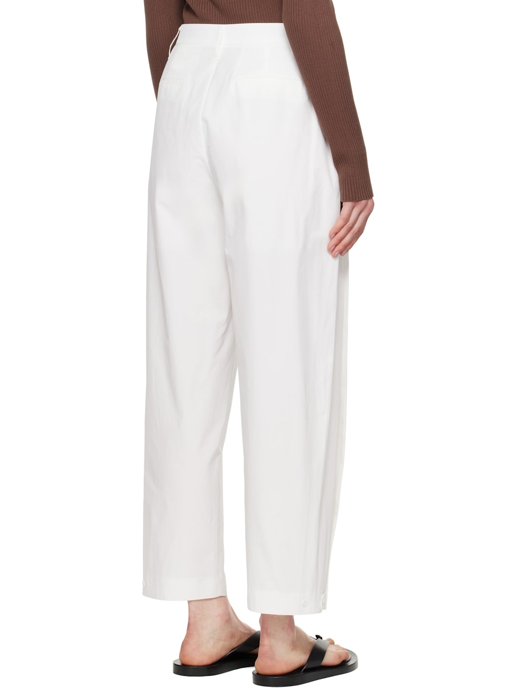 White Button Garconne Trousers - 3