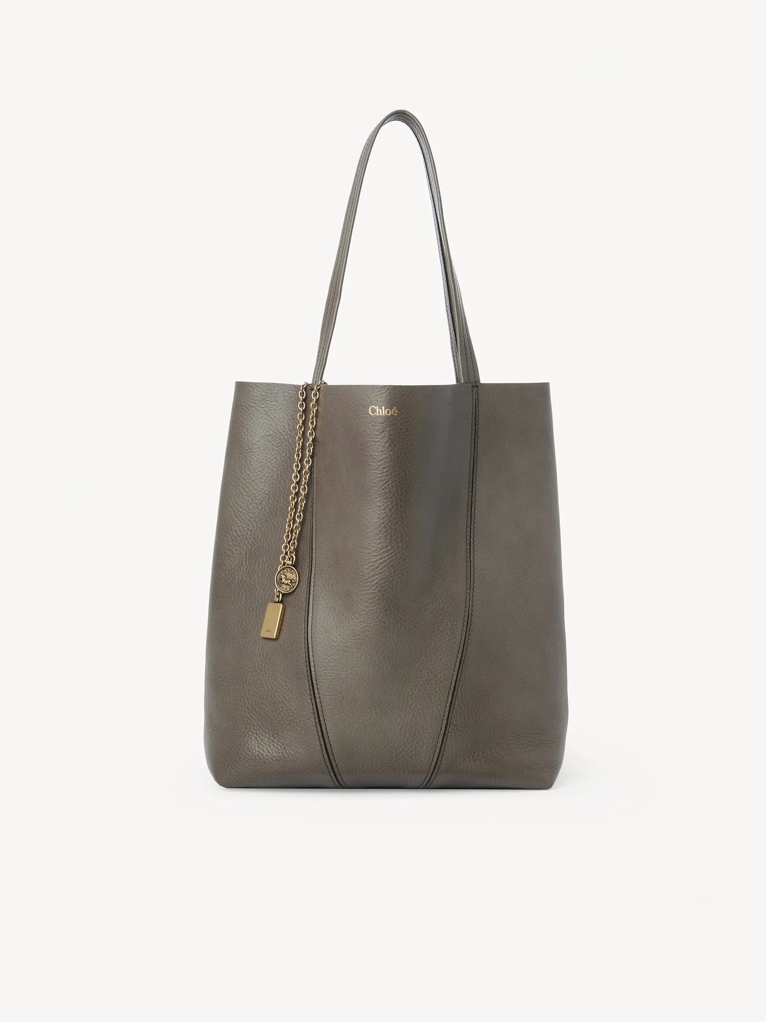 CHLOÉ SPIN TOTE BAG IN GRAINED LEATHER - 1