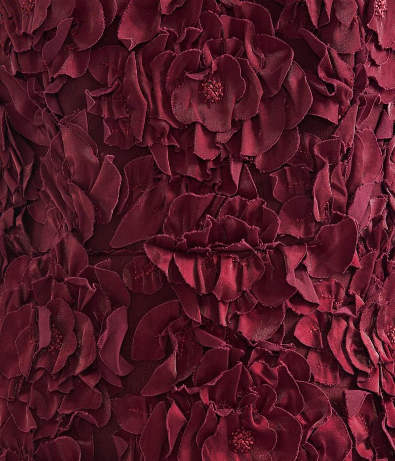 MULTI-DIMENSIONAL CRUSHED SATIN MIDI DRESS 6