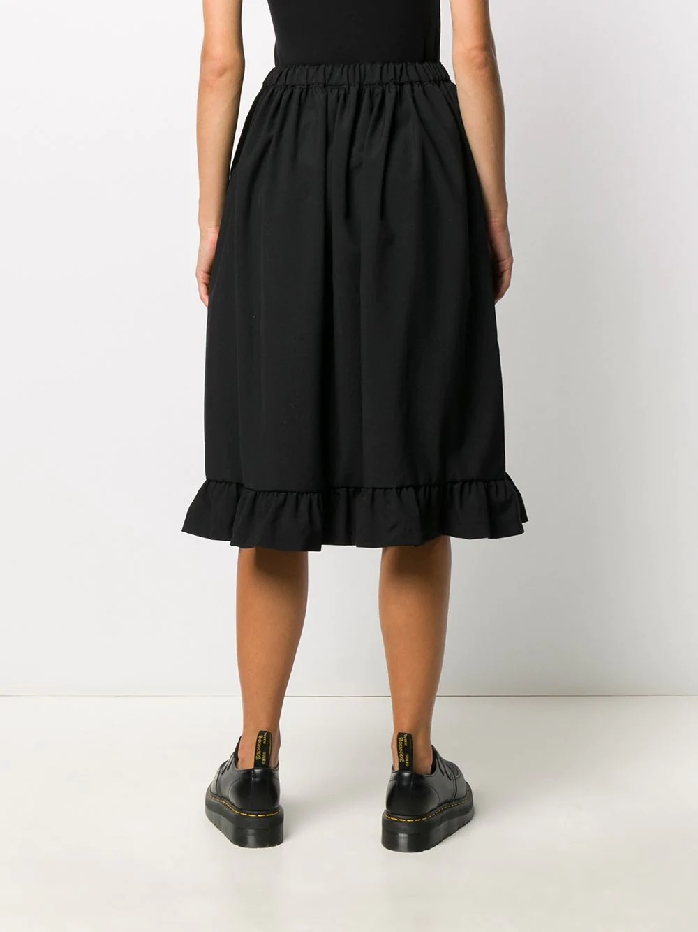 ruffled-hem midi skirt - 4