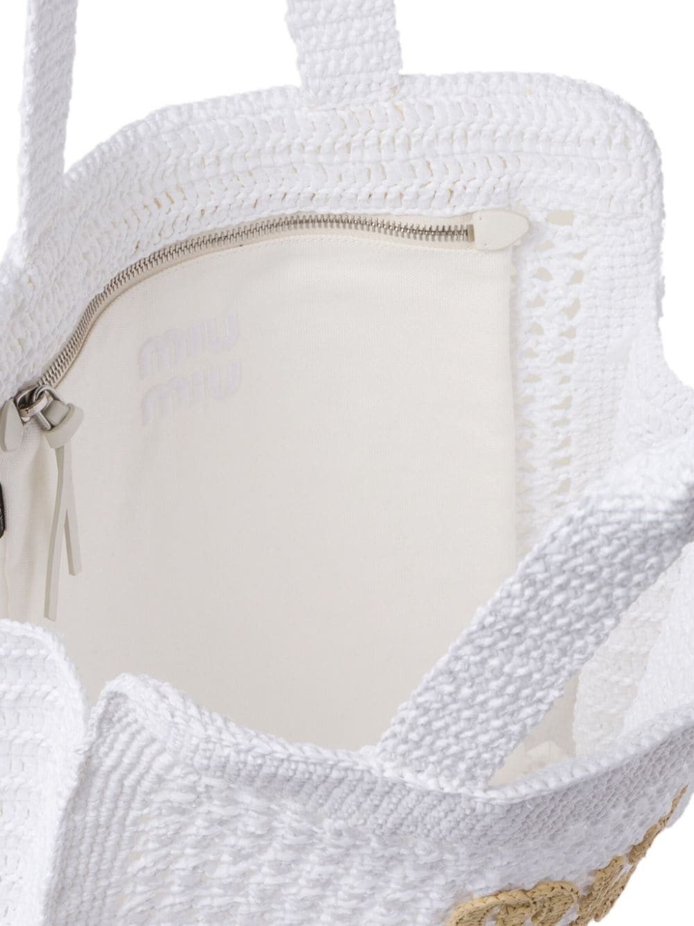logo-appliquÃ© crochet bag - 3