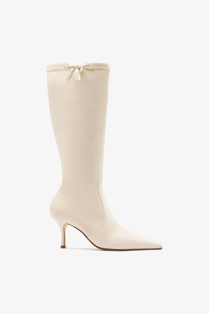 Hailey Boot Ivory Leather 1