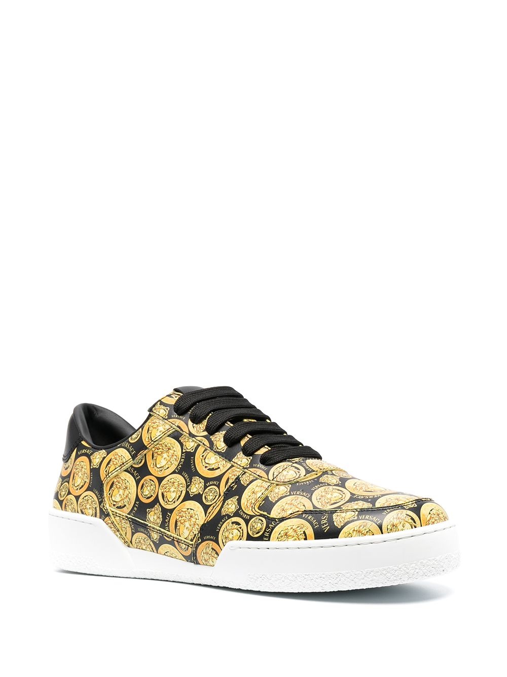 Ilus Medusa Amplified-print leather sneakers - 2